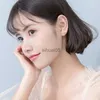 Stud Modian Dazzling Zircon Geometric Round Earring For Women 925 Sterling Silver Anti-Allergy Ear Pin Korea Style Fine Jewelry YQ231026