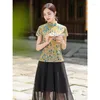 Vêtements ethniques Style Cheongsam Costume Été Quotidien Tops Jupe Chinois Amélioré Tang Robe