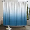 Shower Curtains Gradient Color Shower Curtain Modern Minimalism Waterproof Geometric Bath Curtains with Hooks Bathtub Screen for Home Decoration 231025