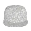 Ball Caps Paisley Wit 3D Print Baseball Cap Casual Zonnehoed Elegante Etnische Stijl Mode Podium Hip Hop Dames Heren