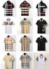 Homens camisetas Designer Sênior Mens Business Casual Camiseta Polo Alta Tendência de Moda Checkered Listrado Lapela Roupas M 3XL