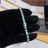 2023 Vendita calda GRA certificato passaggio diamante tester 3mm 4mm argento 925 collana a catena da tennis catena verde moissanite