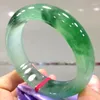 Bangle Real Jades Bangles Natural Burmese Jadeite 54mm-64mm Green Bracelet Elegant Princess Light Gifts For Ladies