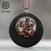 Pendentif Colliers Vintage pour femmes avec pierre colorée pendentifs en bois déclaration pull Goth chaîne bijoux de mode en gros