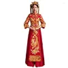 Vêtements ethniques Oversize 4XL Style simple rétro chinois marier satin Cheongsam haute qualité fleur Phoenix broderie mariée marié mariage