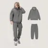 Trainingspakken voor heren Met fleece gevoerde unisex joggingbroeken met capuchon Trainingsjoggingkleding Hoge kwaliteit 350 g katoen en polyester