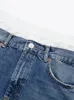 Gonne Nlzgmsj 2023 Estate Autunno Spacco Maxi Gonna Donna Cerniera Denim Lungo Strade a vita alta