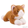 박제 봉제 동물 실생활 플러시 고양이 인형 채취 플러시 장난감 아이를위한 아기 인형 아이 생일 선물 홈 장식