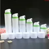 80ml 100ml Pompa Airless Bottiglia per vuoto Bordo verde Lozione per trucco Siero Fondotinta liquido Contenitori cosmetici vuoti 10 pezzi / lotto Rhhtv
