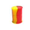 11mL Jar Food Grade Silicone Oil Barrel Container Jars Dab Wax Rubber Drum Shape Silicon Dry Herb Dabber Box DHL Free