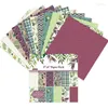 Presentförpackning 24 ark 6 "x6" lämnar mönstrad pappersdyna scrapbooking förpackning handgjorda hantverksbakgrund alinakraft