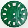 Kits de reparo de relógio nh35 dial verde luminoso com logotipo s mod caso ferramenta para nh35a nh36a movimento skx007 skx009 abalone relógios