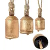 Julekorationer 3st Vintage Cow Bell Home Decor Harmony Brass Bells Pendant For Tree Decoration Hanging Ornament 231026