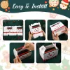 Christmas Decorations Treat Boxes Santa Elf Snowman Elk Xmas Cardboard Present Candy Cookie With Handles Holiday Party Favor new