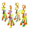 Mobiles# Soft Giraffe Animal Handbells Rattles Plush Infant Toddler Car Bed Hanging Toy Baby Early Education Development Handle Toys 231026