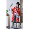 Etnische kleding Chinese traditionele moderne Qipao-jurk Dames Paars Zware bloem geborduurde top Cheongsam Beige paardengezichtrok 2 stuks