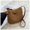 Duffel Bags Large Capacity Handmade Woven Bag Ladies Fashion Summer Beach Portable Crossbody Travel Messenger Satchel