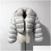 Cappotto da donna in pelliccia finta da donna, taglie forti, produttore di grandi cantieri, mitazione di volpe, corto, taglia asiatica. 2-3 taglie più grandi del solito sono Drop D Dhvkw