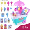 Kitchens Play Food Simulation Small Ice Carts Girl Mini Candy Cart Shop Pretend play Supermarket Children's Toys Playing Home Ice- HouseL231026