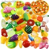 مطابخ تلعب الطعام DIY Retend Play Toys Plastic Food Fruit Fruit Play Play Children Kitchen Toys Montessori Learning Educational Toyl231026