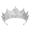 Prenses Taç Düğün Gelin Denizkızı Kral Kraliçe Barok Altın Kristal Kaçak Bant Doğum Günü Kadın Saç Takı Tiara Kızlar için W227Y