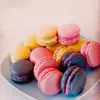 Dekorative Blumen Festliche Party Supplies Künstliche Dekorationen Lebensmittel Einfarbig PU Simulation Macarons Kuchen Dessert Modell 9 teile/los