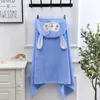 Towels Robes Hooded Baby Bathrobe Cartoon Children's Soft Absorbent Bath Towel Breathable Coral Velvet Bath Towel Warm born Bath Towel 231024