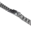 Uhrenarmbänder 316L Edelstahl 20 mm silbernes Oystrer-Band mit gebogenem Ende, passend für ROX