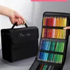 Sacs à crayons 200 fentes grande capacité sac étui organisateur cosmétique pour marqueurs de stylo aquarelle coloré stylos Gel s 231025