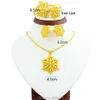 Oorbellen Ketting 2021 Big Size Gouden Bloemen Ethiopische Sieraden Sets 22K Kleur Afrikaanse Nigeria Soedan Kenia Habesha Bruiloft Set302P