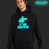 Men's Hoodies I'm Hers He's Mine Print Couple Sweatshirts Men Women Hoodie Luminous Lover Oversized Sweatshirt Hoody Clothing