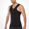 Mäns kroppsformar Mens Svett Neoprene Shaper Zipper Vest Tops Slimming Fitness Weight Loss Formewear Plus Size S-3XL331L