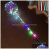 Balloon Bobo Ball LED مع مقبض عصا التحكم في مقبض البالونات سلسلة البالونات الوامضة لعيد عيد الميلاد منزل منزل Drop Del Dhyht