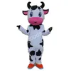 2024 Costumes de mascotte de vache laitière de haute qualité Halloween Robe de fête de fantaisie Carrivale Carnival Noël publicitaire