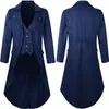 Men Blends Mens Gothic Tailcoat Jacket Vintage Purple Steampunk VTG Victorian Frock Coat Uniform Medieval Renaissance Jackets 4XL 231026