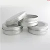 50 x 100g Aluminum Jar Container With Window 100ml Metal Display Tin for cream, sugar, storage, display, jewelry glitters usegood Jabhm