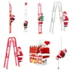 Christmas Decorations Electric Climbing Ladder Santa Claus Ornament Tree Party Home Decoration 231026