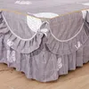 Bed Skirt 3PcSet Beautiful Mattress Cover Fairy Tales Sheets with Pillowcase Queen King Non Slip Breathable Pequena Princesa 231026