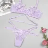 Soutiens-gorge Mariage Blanc Lingerie Mince Sexy Bralette Sous-Vêtements Pour Femmes Ensemble Français Push Up Brassière Dentelle Transparent Soutien-Gorge Panty Ensembles T231026