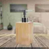 Dispensador de sabão líquido garrafa de mão decoração para casa shampoo recarregável loção dispensação cozinha bambu com bomba prato viagem