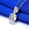 Top Sell Luxury Jewelry Solitaire Real 925 Sterling Silver Party Round Cut White Topaz Bull Head Pendant Cz Diamond Party Women We243V