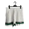 24SS herresigners shorts casablanca liten doftande broderad stickad lös shorts casablanc casual sport shorts