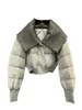 Trench da donna PREPOMP 2023 Collezione invernale Pu Leather Turn Down Collar Vita sottile Warm White Duck Jacket Cappotto corto da donna GM171