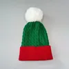 Jul, höst och vinter ny kvinnors ullhatt med ull boll stickad hatt jul hatt varm hatt mode trend