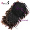 High Puff Kinky Curly Synthetic with Bangs Ponytail Hair Extension Drawstring Short Afro Pony Tail Clip in187w
