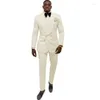 Tute da uomo Abito da uomo Primavera e autunno Risvolto doppio petto Slim Wedding Groom Tuxedo Ball Moda Casual Plus Size