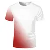 Camisetas femininas sublimação em branco poliéster camiseta cor sólida em torno do pescoço manga curta topos camisa pai mon crianças roupas de verão