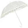 Umbrellas Handheld Parasol Bride Dance Lace Umbrella Decoration Wedding Accessories White Princess