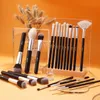 Outils de maquillage BEILI ensemble de pinceaux noirs professionnels poils de chèvre naturels fond de teint poudre Contour fard à paupières maquillage 231025