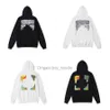 Hoodie Sweater 2023 Hoodies Sweatshirts %70 Painted Arrow Crow Stripe Loose Off Style Men's and Women's Coatoff Pullover Hooded Offs Whitees Trendy Fashion TA8F